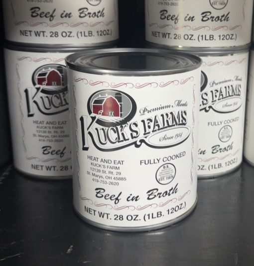 12- 28oz Canned Beef in Broth